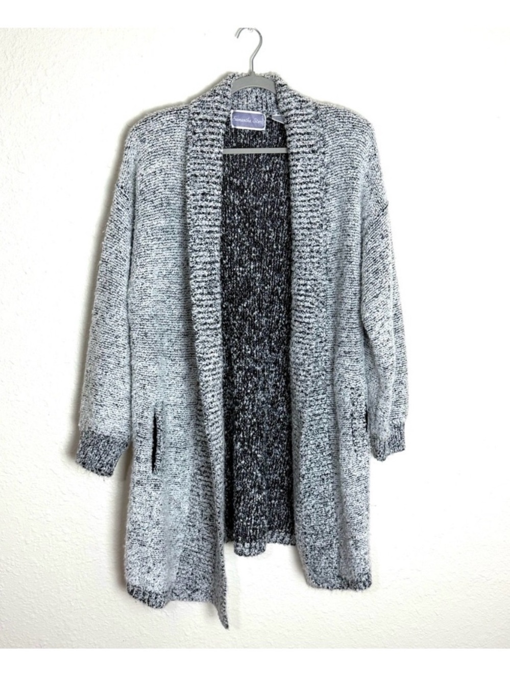Samantha Starr vintage 80's 90’s chunky Knit Cardigan Sweater sz L Women